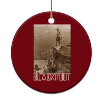 Blackfoot Native American Indians At Glacier National Park Ceramic Ornament