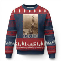 Blackfoot Native American Indians At Glacier National Park Ugly Christmas Sweater