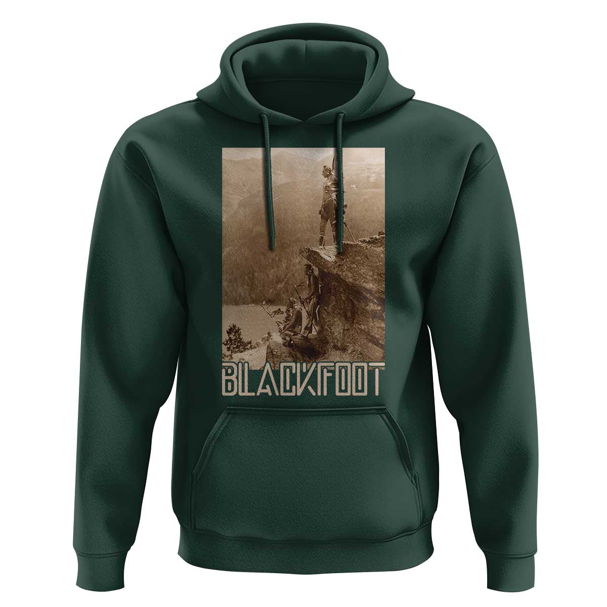 Blackfoot Native American Indians At Glacier National Park Hoodie