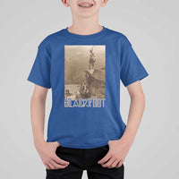 Blackfoot Native American Indians At Glacier National Park T Shirt For Kid
