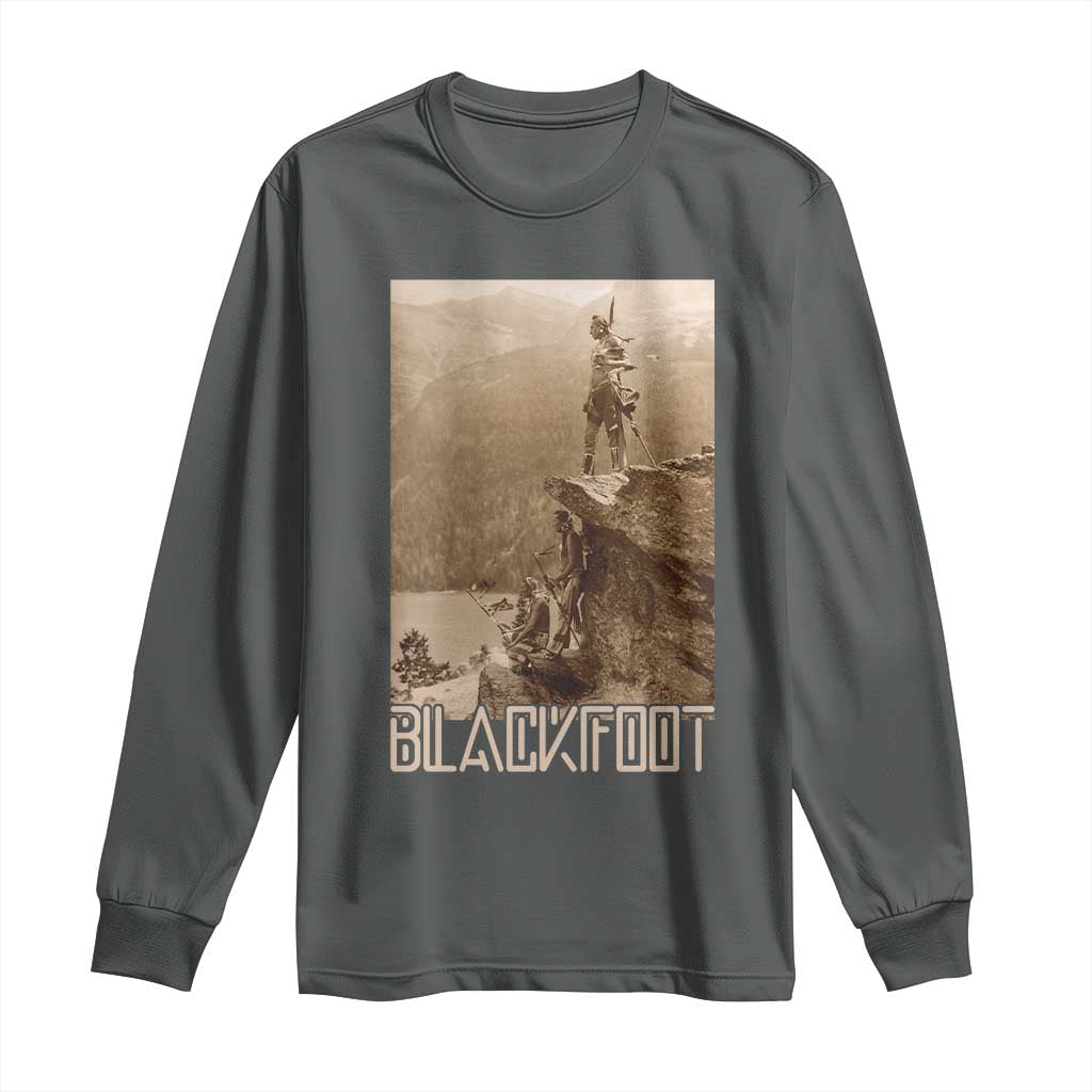 Blackfoot Native American Indians At Glacier National Park Long Sleeve Shirt
