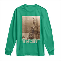Blackfoot Native American Indians At Glacier National Park Long Sleeve Shirt