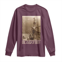 Blackfoot Native American Indians At Glacier National Park Long Sleeve Shirt