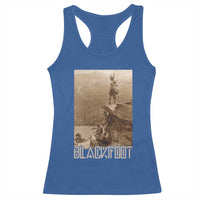 Blackfoot Native American Indians At Glacier National Park Racerback Tank Top