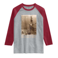 Blackfoot Native American Indians At Glacier National Park Raglan Shirt