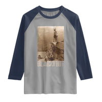 Blackfoot Native American Indians At Glacier National Park Raglan Shirt