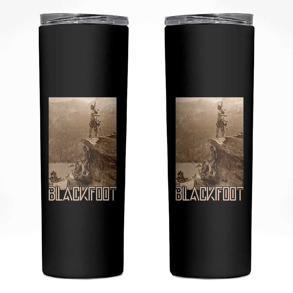 Blackfoot Native American Indians At Glacier National Park Skinny Tumbler
