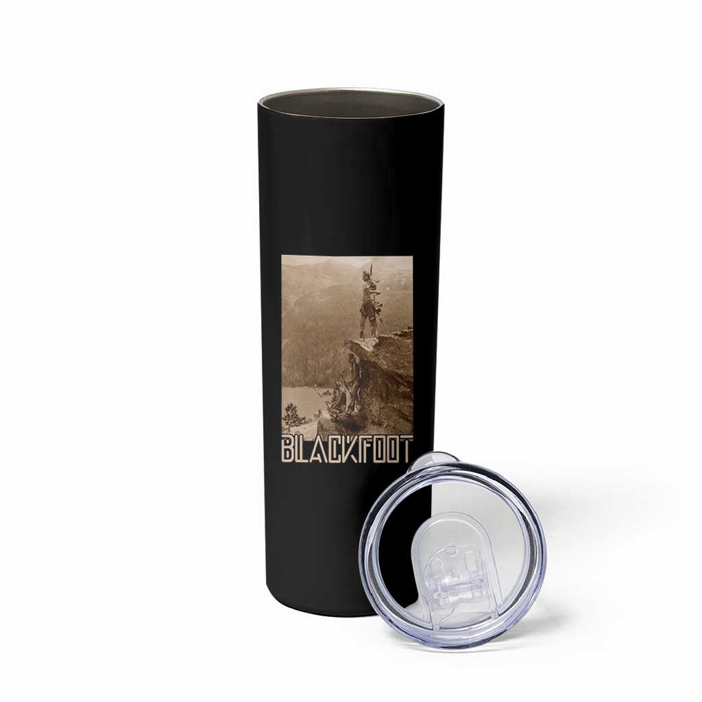 Blackfoot Native American Indians At Glacier National Park Skinny Tumbler