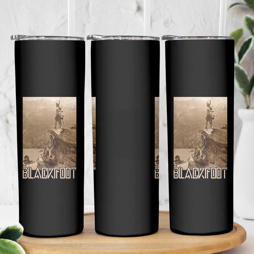 Blackfoot Native American Indians At Glacier National Park Skinny Tumbler