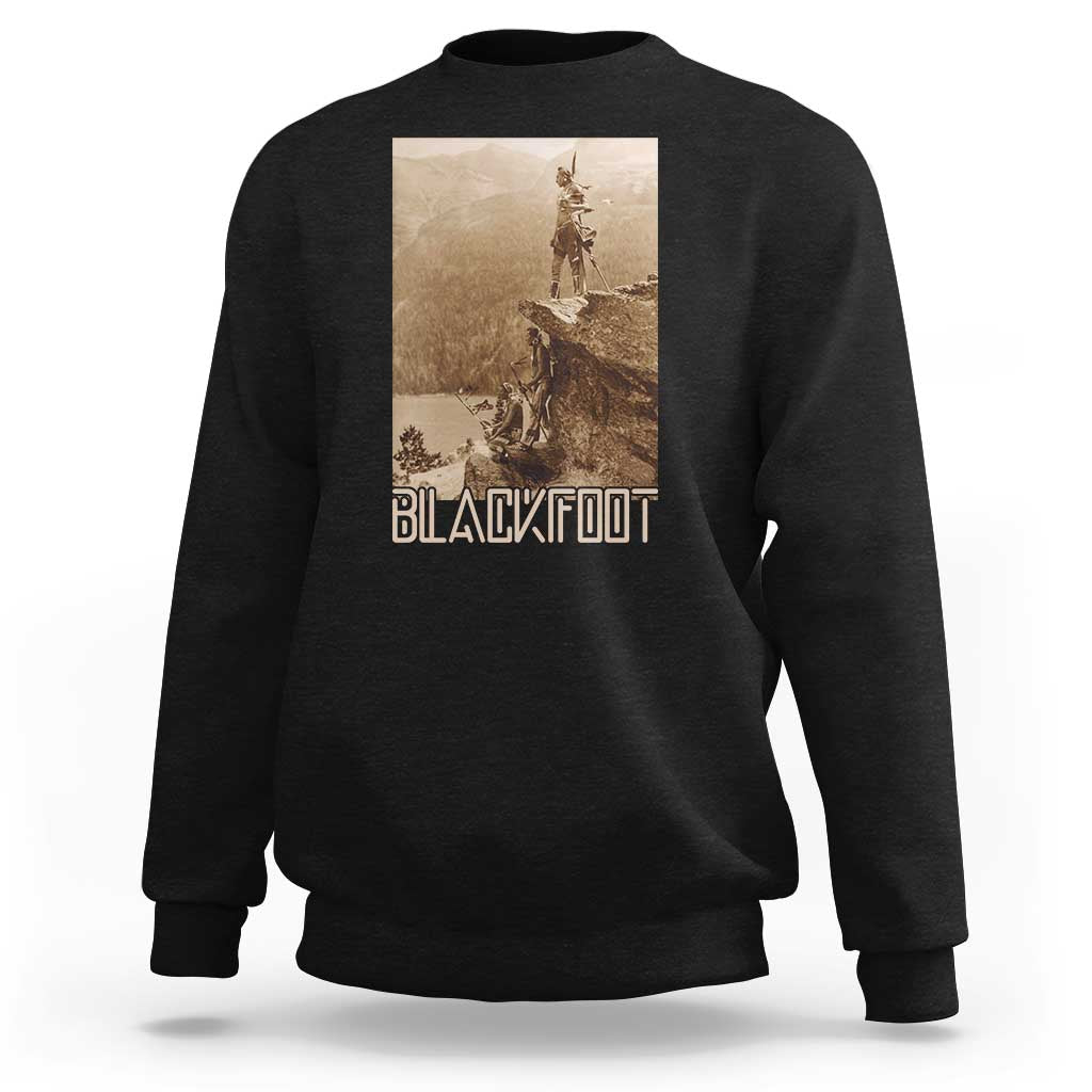 Blackfoot Native American Indians At Glacier National Park Sweatshirt