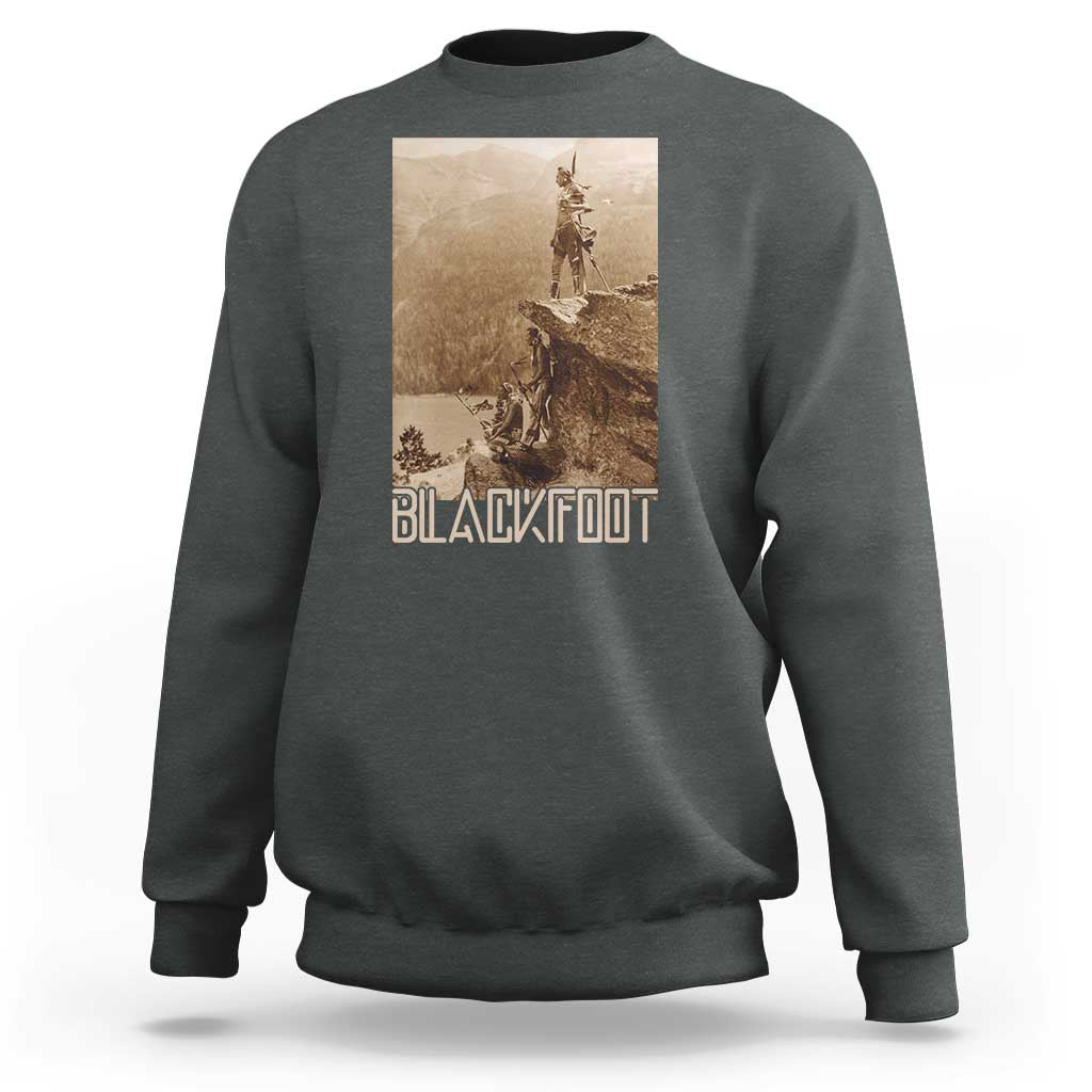 Blackfoot Native American Indians At Glacier National Park Sweatshirt