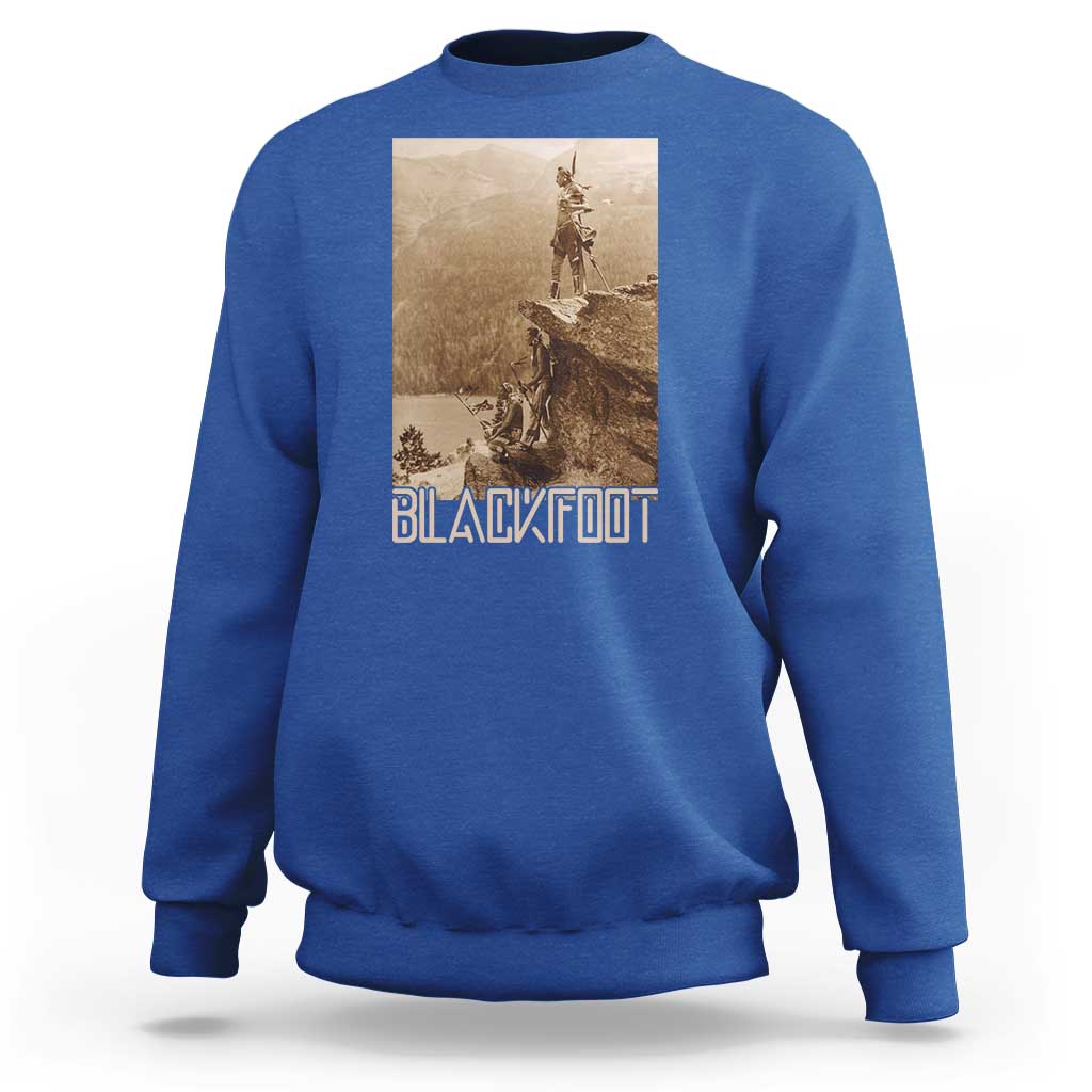 Blackfoot Native American Indians At Glacier National Park Sweatshirt