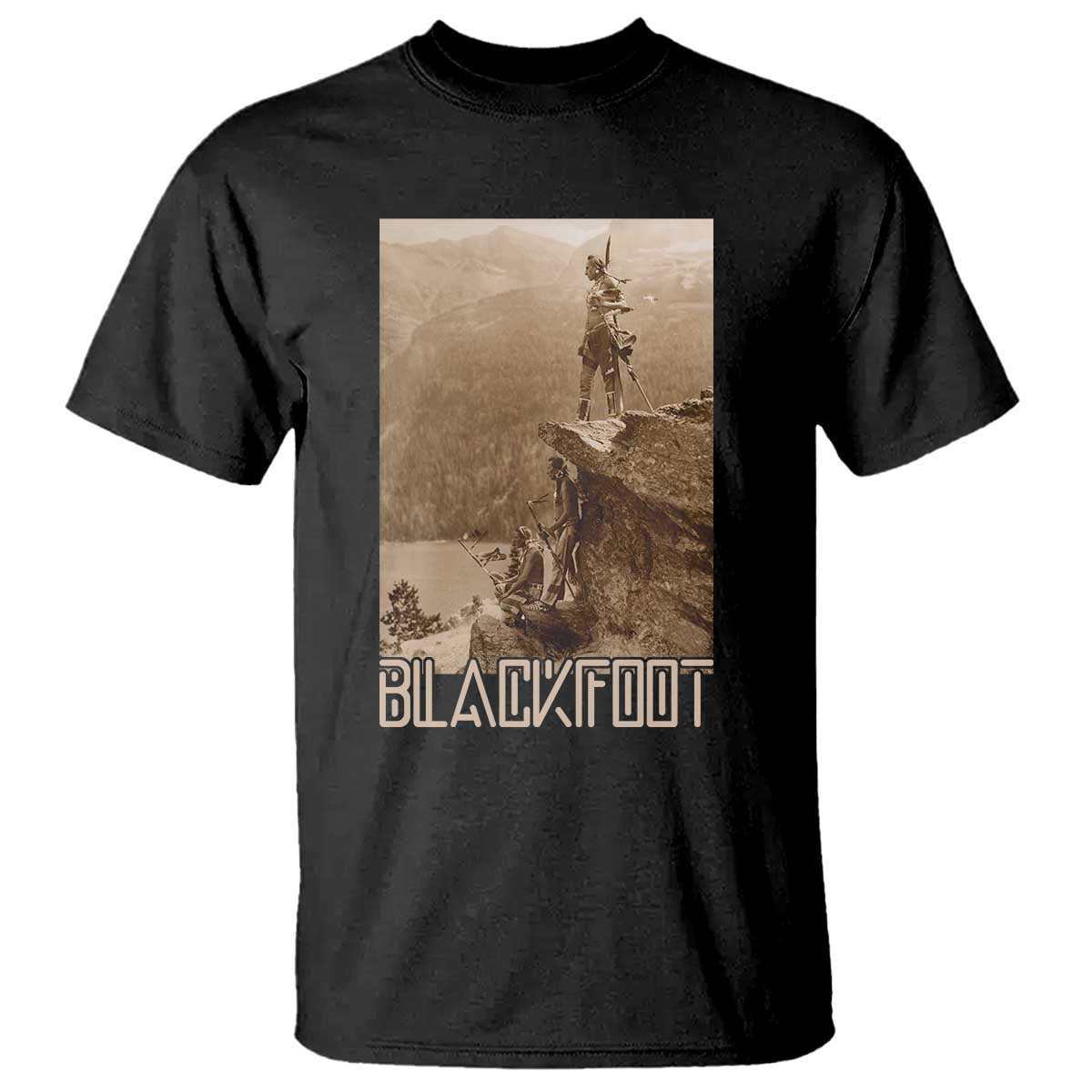 Blackfoot Native American Indians At Glacier National Park T Shirt