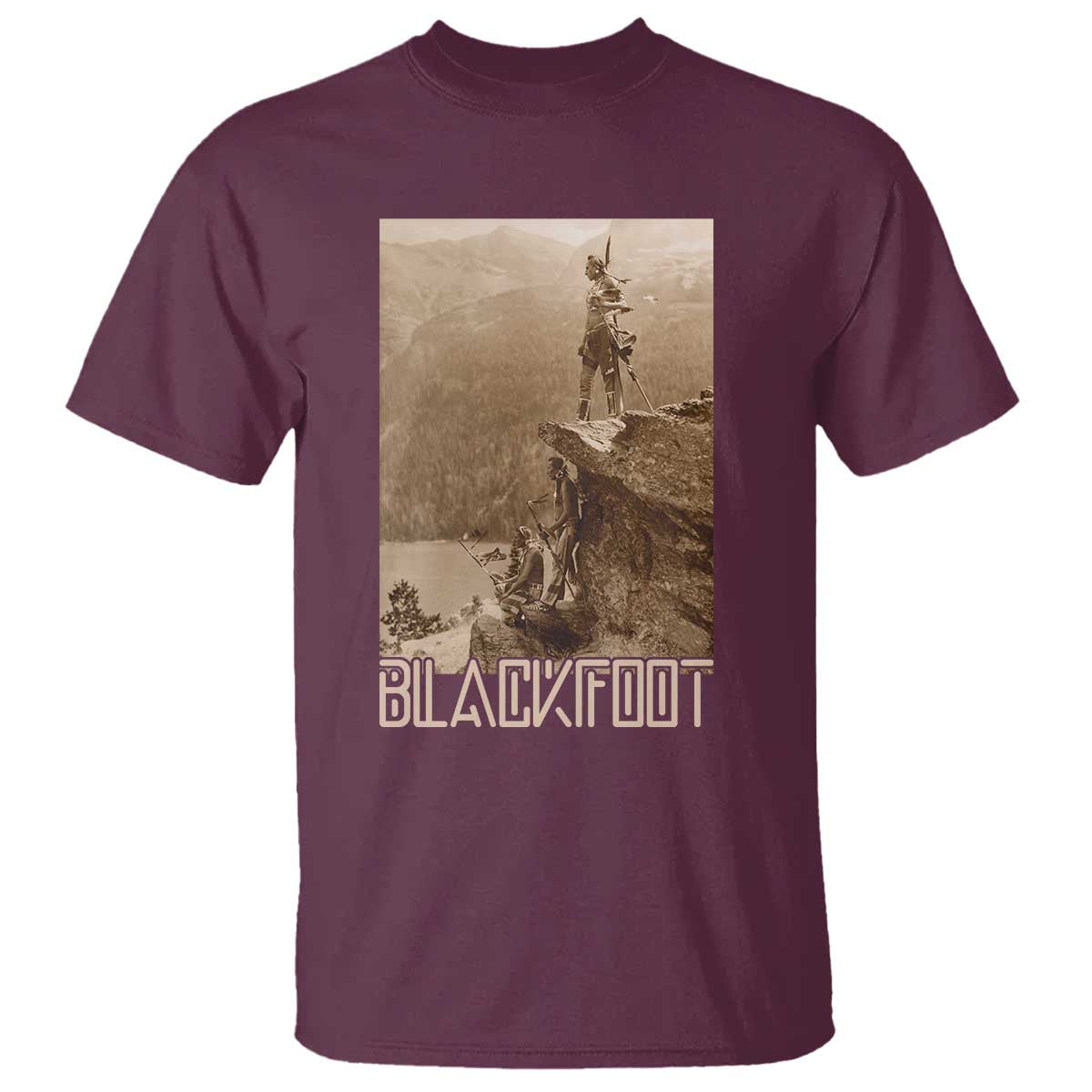 Blackfoot Native American Indians At Glacier National Park T Shirt
