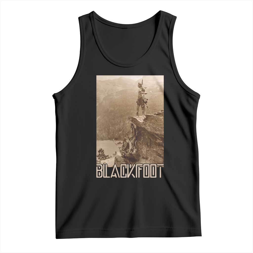 Blackfoot Native American Indians At Glacier National Park Tank Top