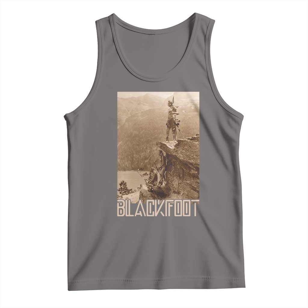 Blackfoot Native American Indians At Glacier National Park Tank Top