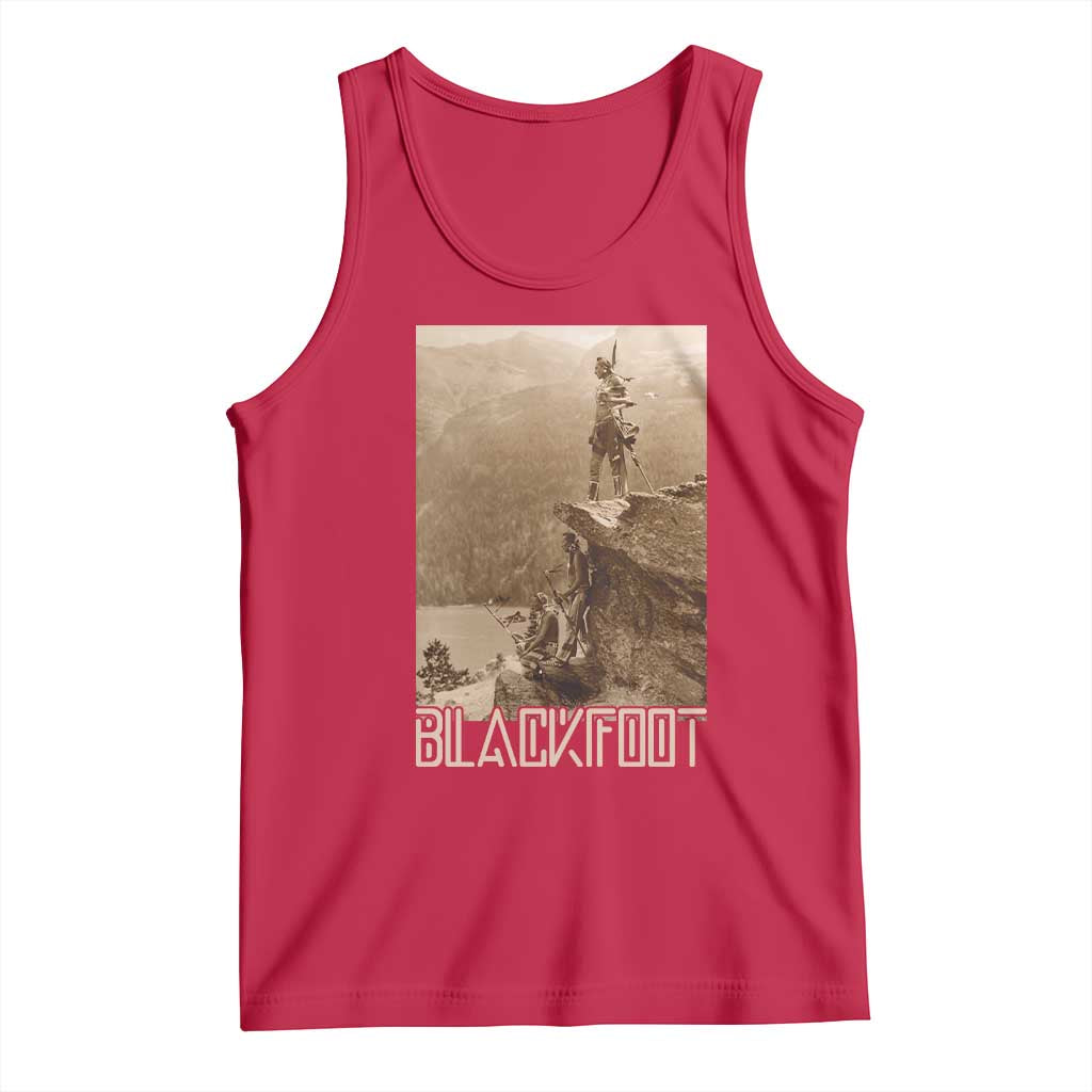 Blackfoot Native American Indians At Glacier National Park Tank Top