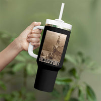 Blackfoot Native American Indians At Glacier National Park Tumbler With Handle