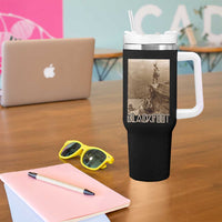 Blackfoot Native American Indians At Glacier National Park Tumbler With Handle
