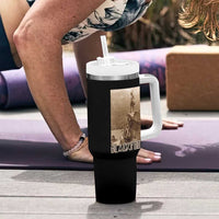 Blackfoot Native American Indians At Glacier National Park Tumbler With Handle