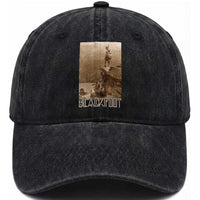 Blackfoot Native American Indians At Glacier National Park Washed Cotton Baseball Cap
