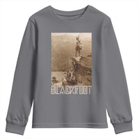 Blackfoot Native American Indians At Glacier National Park Youth Sweatshirt