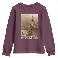 Blackfoot Native American Indians At Glacier National Park Youth Sweatshirt