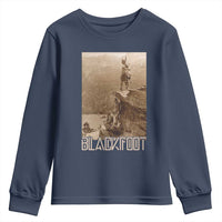 Blackfoot Native American Indians At Glacier National Park Youth Sweatshirt