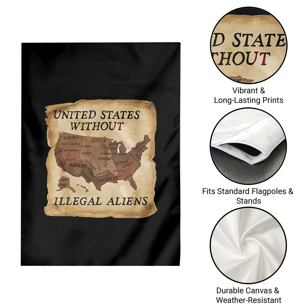 United States Without Illegal Aliens Garden Flag Native Land Map
