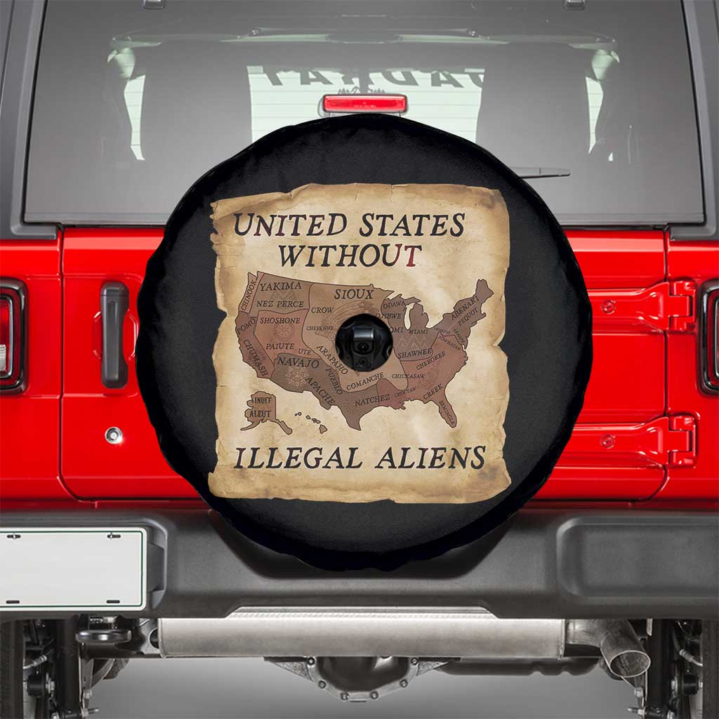 United States Without Illegal Aliens Spare Tire Cover Native Land Map