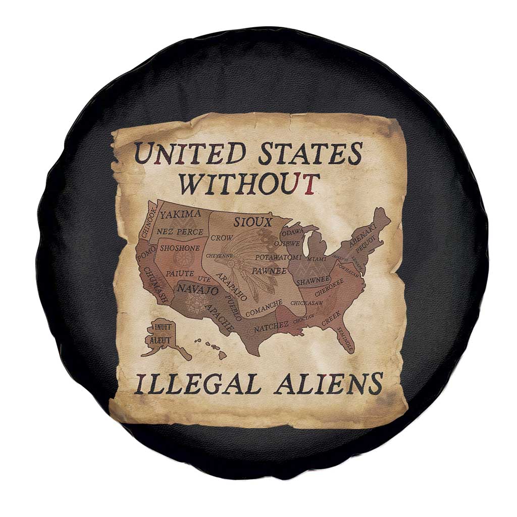 United States Without Illegal Aliens Spare Tire Cover Native Land Map