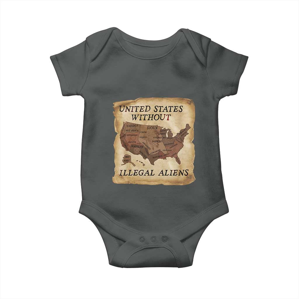 United States Without Illegal Aliens Baby Onesie Native Land Map