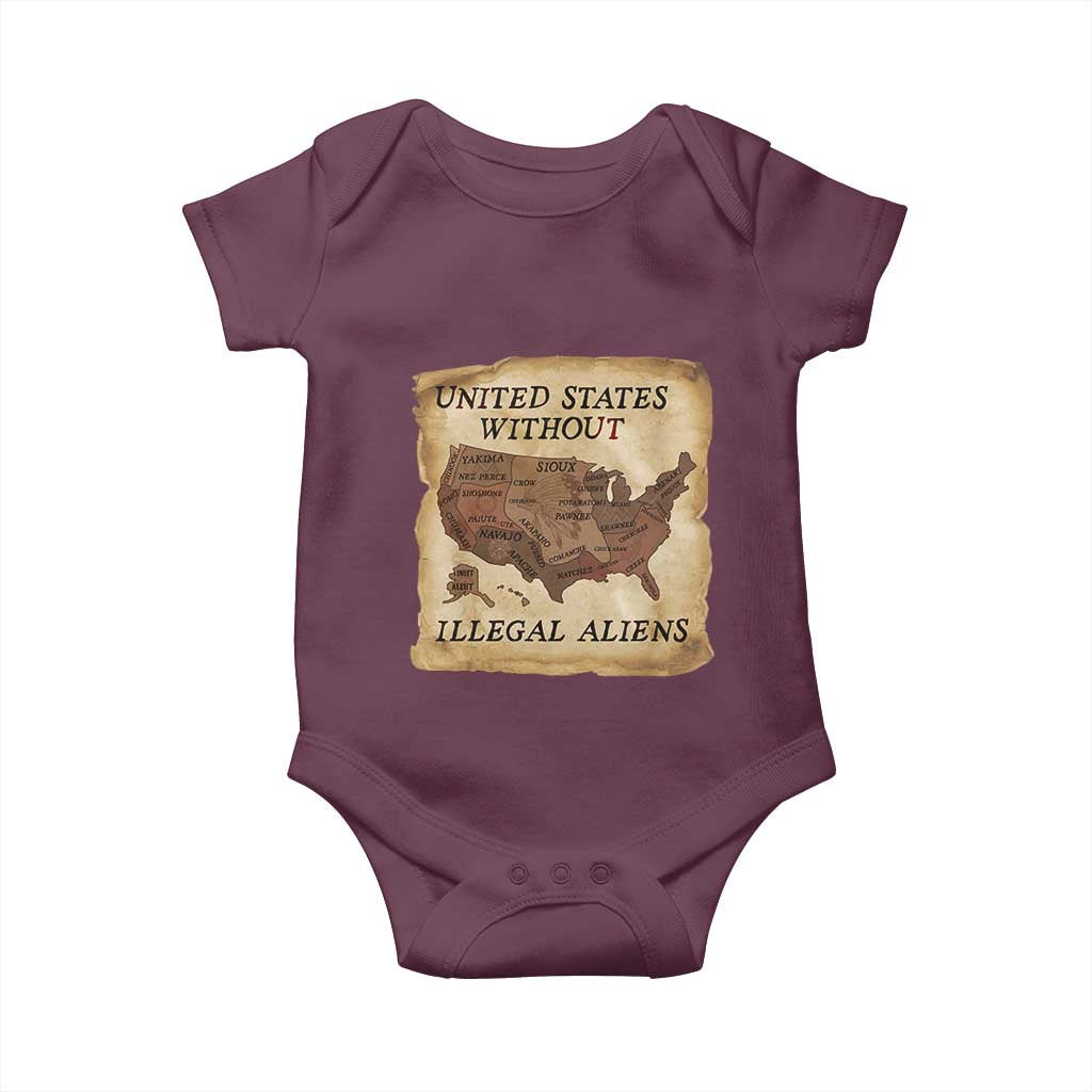 United States Without Illegal Aliens Baby Onesie Native Land Map