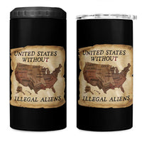 United States Without Illegal Aliens 4 in 1 Can Cooler Tumbler Native Land Map