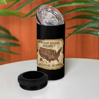 United States Without Illegal Aliens 4 in 1 Can Cooler Tumbler Native Land Map