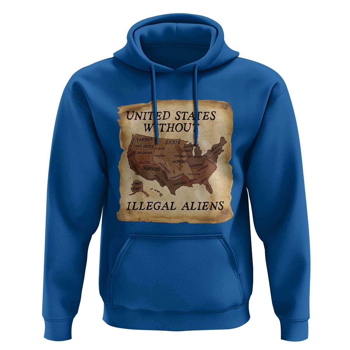United States Without Illegal Aliens Hoodie Native Land Map
