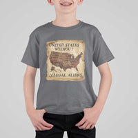 United States Without Illegal Aliens T Shirt For Kid Native Land Map
