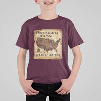 United States Without Illegal Aliens T Shirt For Kid Native Land Map