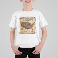 United States Without Illegal Aliens T Shirt For Kid Native Land Map