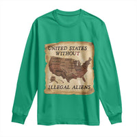United States Without Illegal Aliens Long Sleeve Shirt Native Land Map
