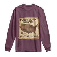 United States Without Illegal Aliens Long Sleeve Shirt Native Land Map