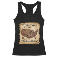 United States Without Illegal Aliens Racerback Tank Top Native Land Map