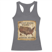 United States Without Illegal Aliens Racerback Tank Top Native Land Map