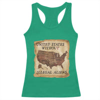 United States Without Illegal Aliens Racerback Tank Top Native Land Map