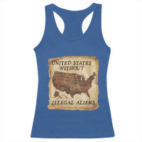 United States Without Illegal Aliens Racerback Tank Top Native Land Map