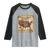 United States Without Illegal Aliens Raglan Shirt Native Land Map