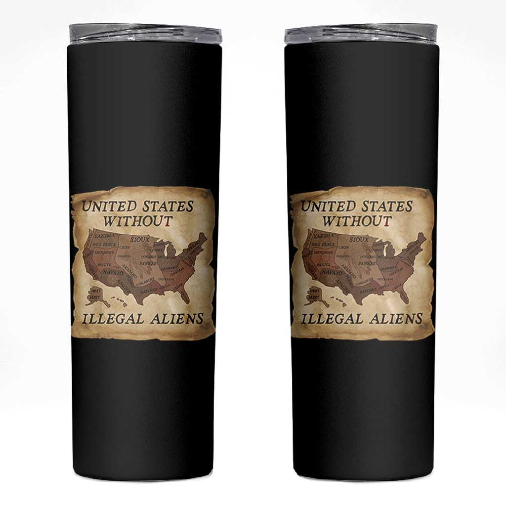United States Without Illegal Aliens Skinny Tumbler Native Land Map