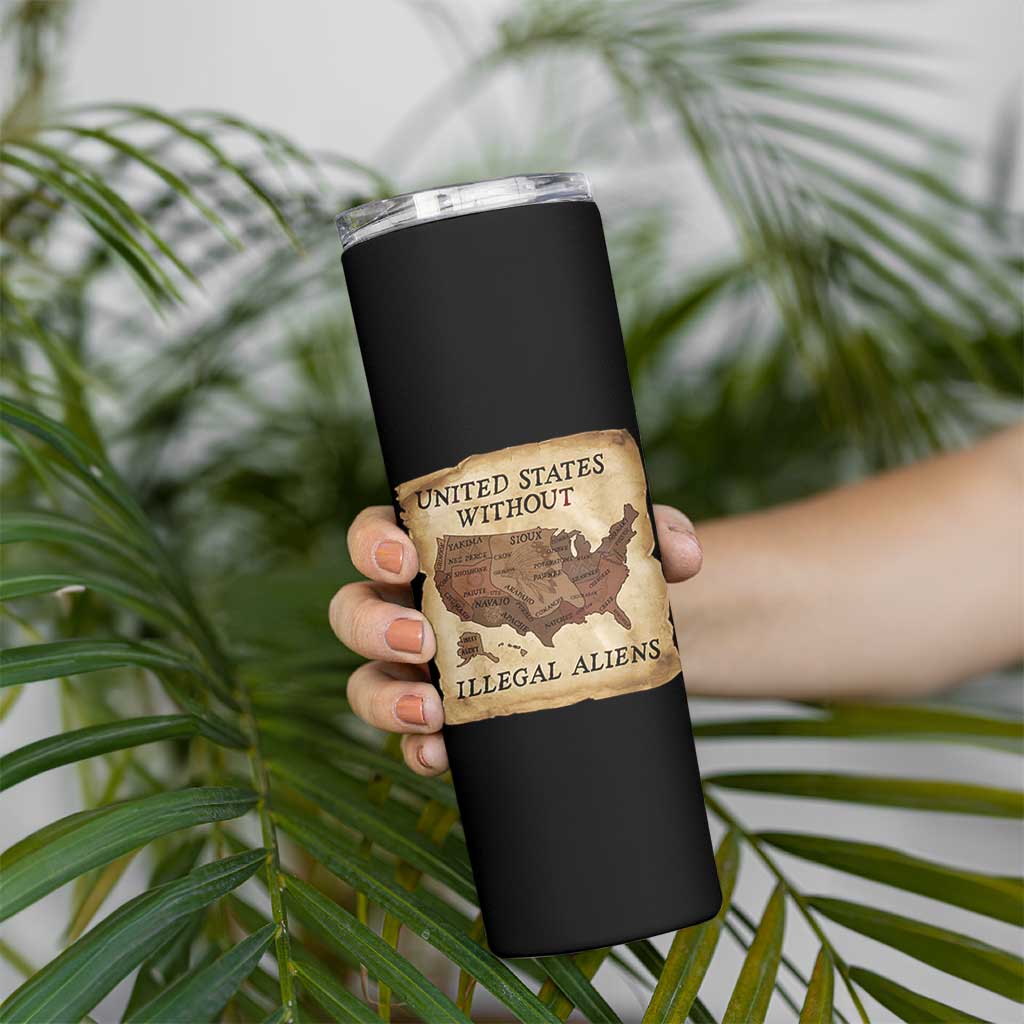 United States Without Illegal Aliens Skinny Tumbler Native Land Map