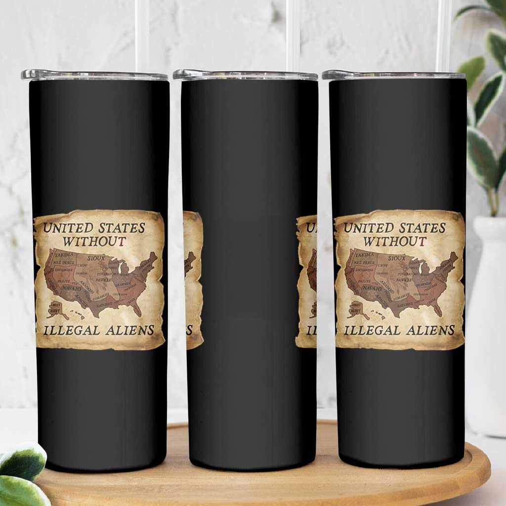 United States Without Illegal Aliens Skinny Tumbler Native Land Map