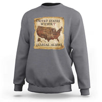 United States Without Illegal Aliens Sweatshirt Native Land Map